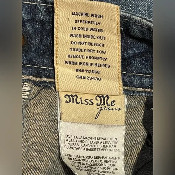 Miss Me Distressed denim bootcut Jeans size 28 - Picture 10 of 10